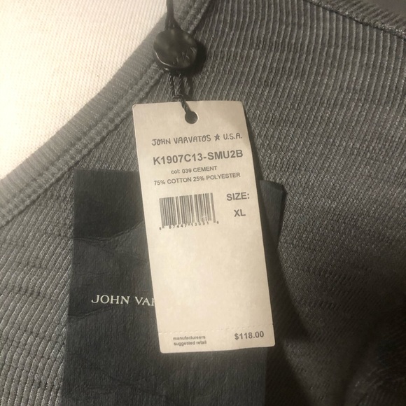 John Varvatos USA XL V Neck Long Sleeve - Picture 5 of 7